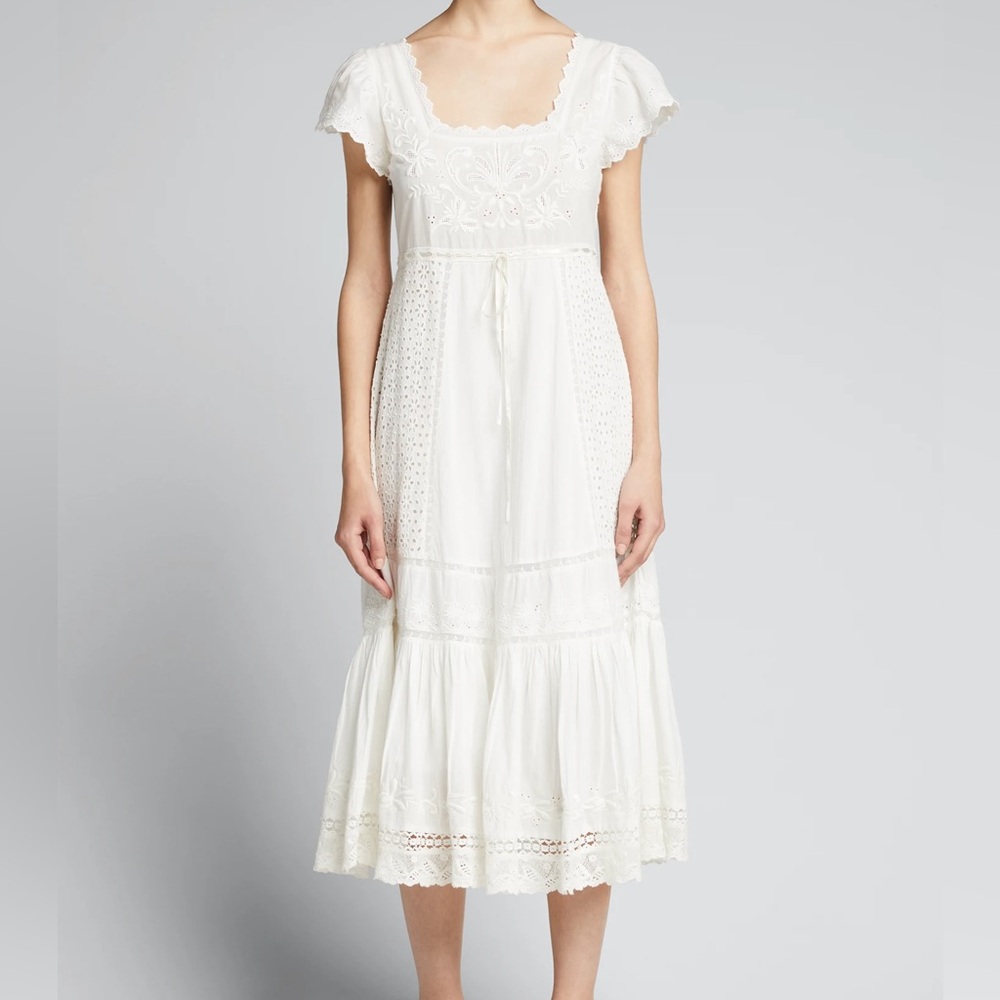 LoveShackFancy Charles embroidered midi dress
